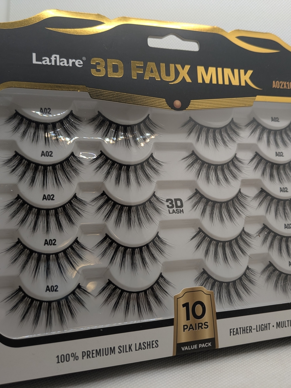 Laflare Silk Lashes 3D Faux Mink Eyelashes Multipack, Light, Natural Looking,...